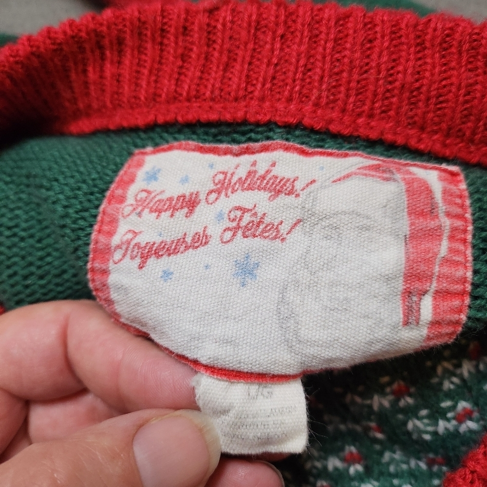 Let’s Get Baked Christmas Sweater Ugly Xmas Sweater Sz Large Gag Humorous Funny - Picture 4 of 7
